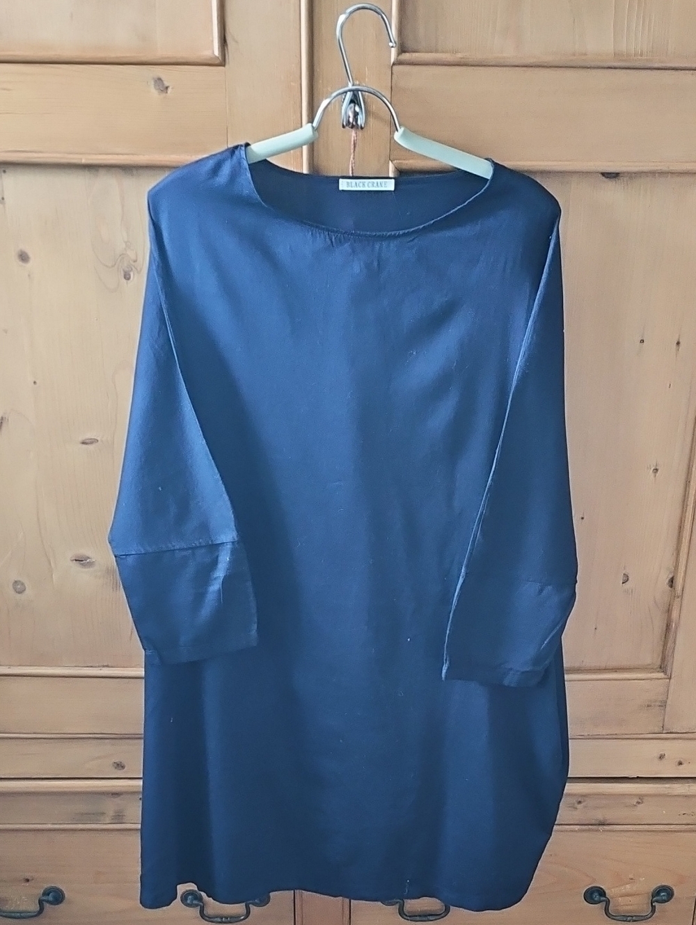 Black Crane Bud Dress Navy Size Medium